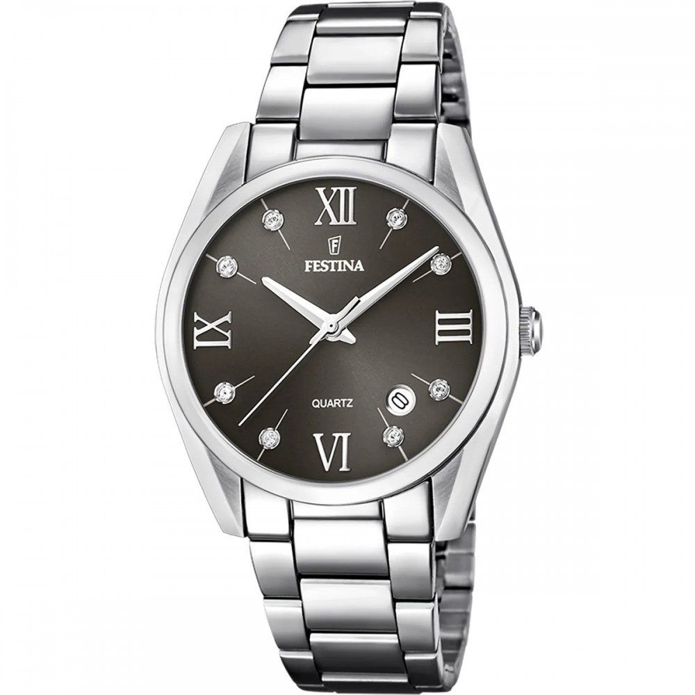 FESTINA Boyfriend Ρολόι Γυναικείο Ασημί Ανοξείδωτο Ατσάλι Μπρασελέ F16790/F