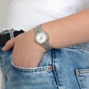 FESTINA Mademoiselle Crystals Ρολόι Γυναικείο Ασημί Ανοιξείδωτο μπρασελέ F16867/1