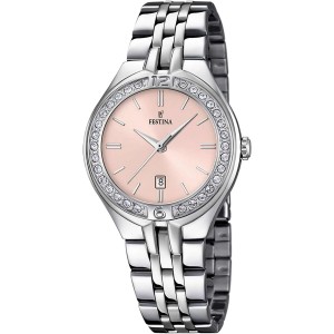 FESTINA Mademoiselle Crystals Ρολόι Γυναικείο Ασημί Ανοιξείδωτο μπρασελέ F16867/6