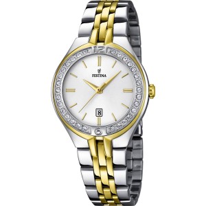 FESTINA Mademoiselle Crystals Ρολόι Γυναικείο Δίχρωμο Ανοιξείδωτο μπρασελέ F16868/1