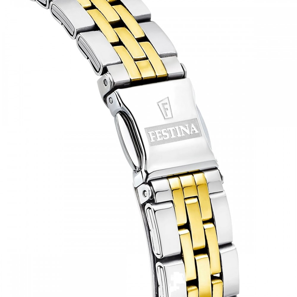 FESTINA Mademoiselle Crystals Ρολόι Γυναικείο Δίχρωμο Ανοιξείδωτο μπρασελέ F16868/1