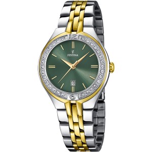 FESTINA Mademoiselle Crystals Ρολόι Γυναικείο Δίχρωμο Ανοιξείδωτο μπρασελέ F16868/4
