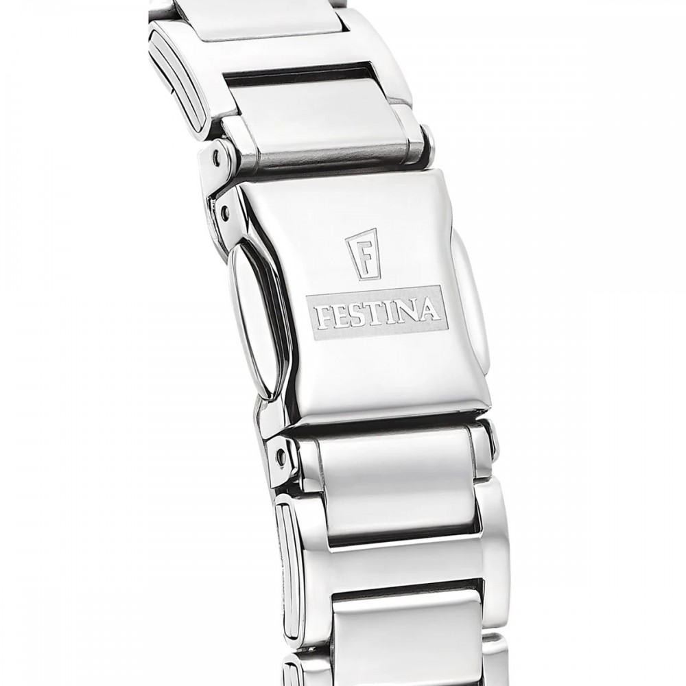 FESTINA Mademoiselle Ρολόι Γυναικείο Ασημί  Ανοξείδωτο Ατσάλι Μπρασελέ F16936/C 