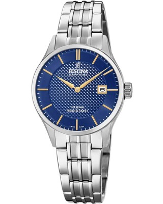 FESTINA Swiss Made Ρολόι Γυναικείο Ασημί Ανοξείδωτο Ατσάλι μπρασελέ F20006/3