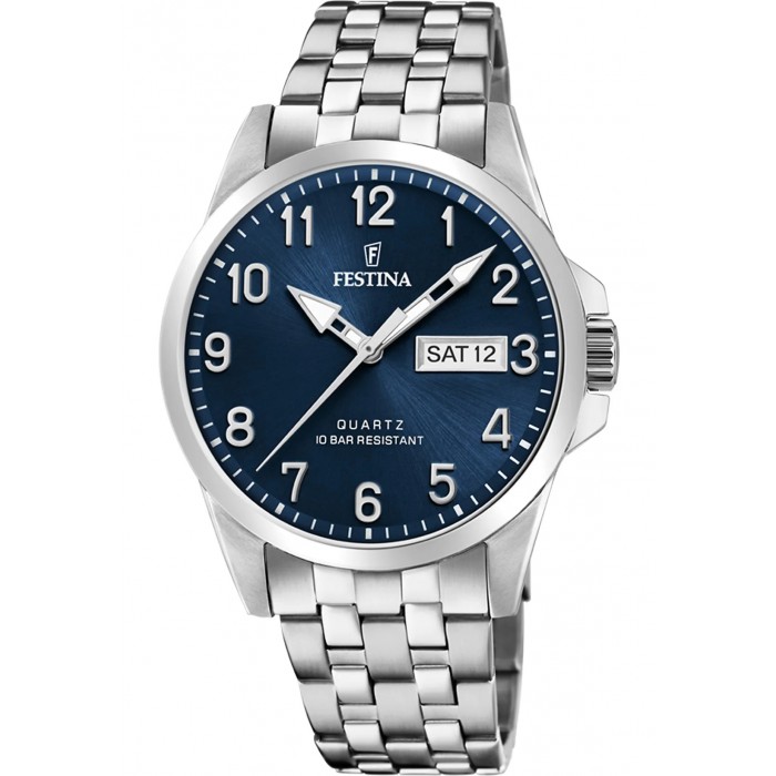 FESTINA Ρολόι Ανδρικό Ασημί Ανοξείδωτο ατσάλι μπρασελέ F20357/C FESTINA Ρολόι Ανδρικό Ασημί Ανοξείδωτο ατσάλι μπρασελέ F20357/C