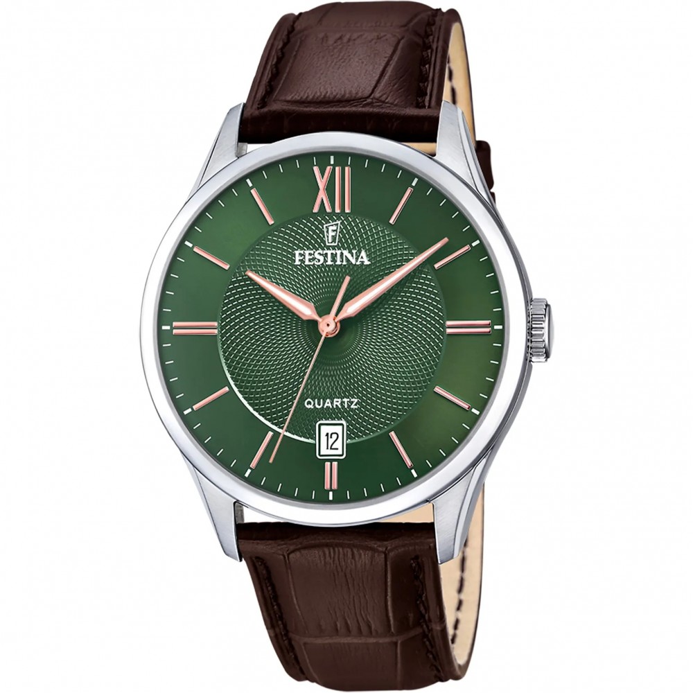 FESTINA Ρολόι Ανδρικό Καφέ Δερμάτινο λουράκι F20426/8 FESTINA Ρολόι Ανδρικό Καφέ Δερμάτινο λουράκι F20426/8