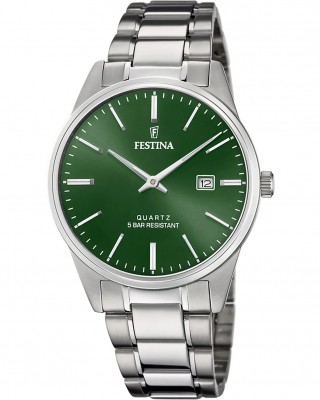 FESTINA Ρολόι Ανδρικό Ασημί Ανοξείδωτο Ατσάλι Μπρασελέ F20511/5