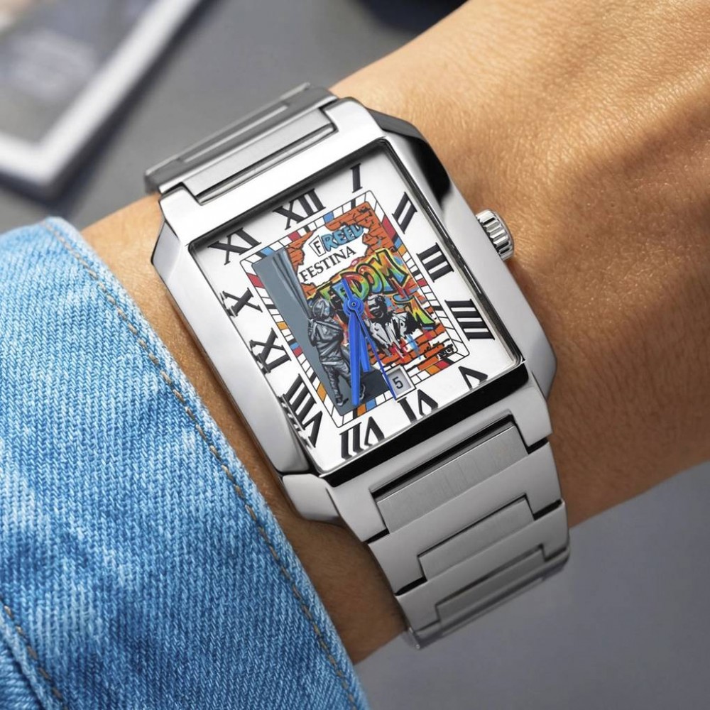 FESTINA x IFL Watches Freedom Limited Edition Ρολόι Ασημί Ανοξείδωτο Ατσάλι Μπρασελέ F20677/IF FESTINA x IFL Watches Freedom Limited Edition Ρολόι Ασημί Ανοξείδωτο Ατσάλι Μπρασελέ F20677/IF