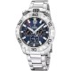 FESTINA Bullhead Ανδρικό Ρολόι Χρονογράφος Ασημί Ανοξείδωτο Ατσάλι Μπρασελέ F20743/1