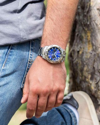 FESTINA Bullhead Ανδρικό Ρολόι Χρονογράφος Ασημί Ανοξείδωτο Ατσάλι Μπρασελέ F20743/3