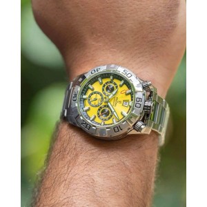 FESTINA Bullhead Ανδρικό Ρολόι Χρονογράφος Ασημί Ανοξείδωτο Ατσάλι Μπρασελέ F20743/4