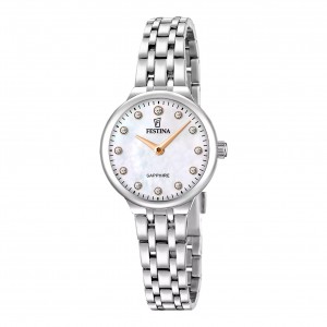 FESTINA Mademoiselle Ρολόι Γυναικείο Ασημί Ανοξείδωτο Ατσάλι Μπρασελέ F20744/1