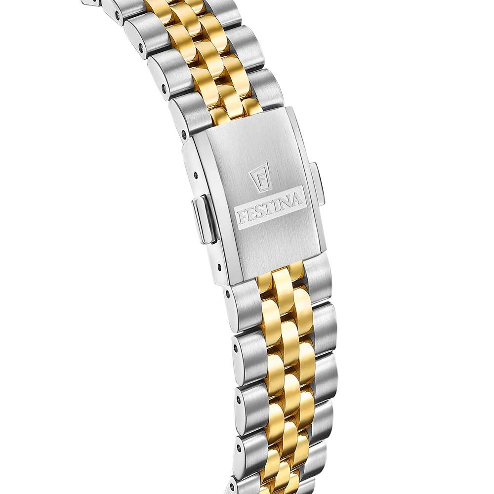 FESTINA Γυναικείο Ρολόι Swiss Made Δίχρωμο Ανοξείδωτο Ατσάλι Μπρασελέ F20088/2 