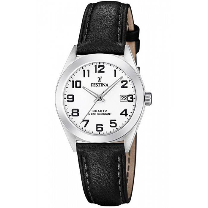 FESTINA Ρολόι Γυναικείο Μαύρο Δερμάτινο Λουράκι F20447/1 FESTINA Ρολόι Γυναικείο Μαύρο Δερμάτινο Λουράκι F20447/1