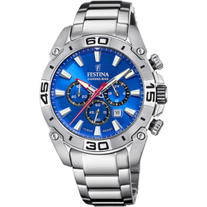 FESTINA  CHRONO BIKE Men's watch chronograph Silver Stainless Steel Bracelet  F20543/2