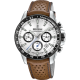 FESTINA Ρολόι Χρονογράφος Ανδρικό Καφέ Δερμάτινο Λουράκι F20561/1