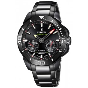 FESTINA Hybrid Chronobike Special Edition Set Men's Watch Chronograph Black Stainless Steel Bracelet  F20648/1