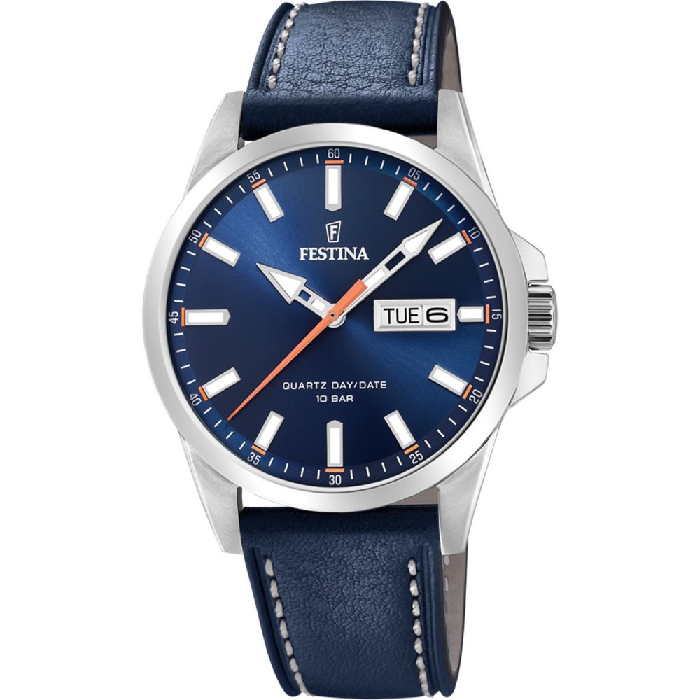 FESTINA  CLASSICS Ρολόι Ανδρικό Μπλε Δερμάτινο Λουράκι F20358/3