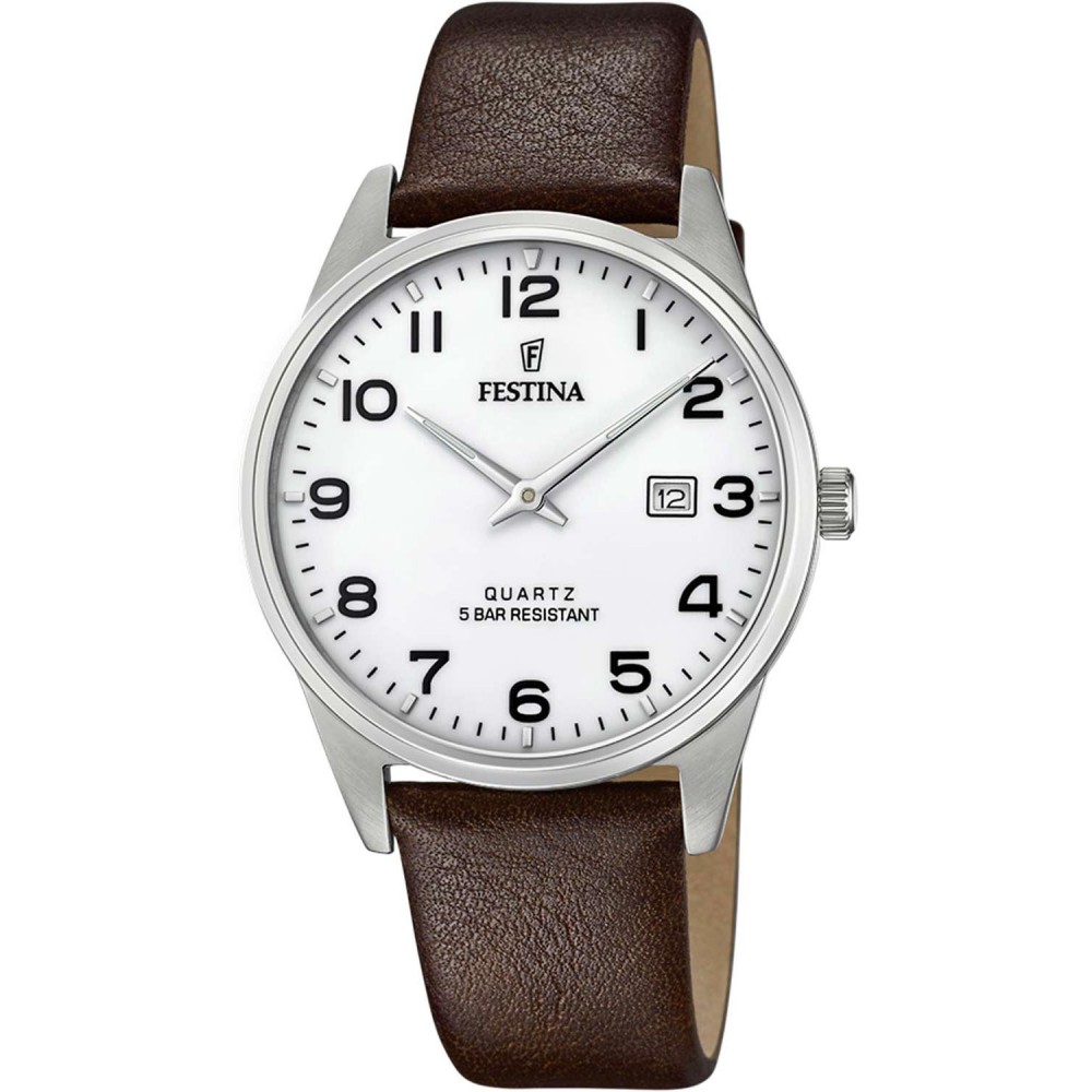 FESTINA CLASSICS Ρολόι Ανδρικό Καφέ Δερμάτινο Λουράκι F20512/1 FESTINA CLASSICS Ρολόι Ανδρικό Καφέ Δερμάτινο Λουράκι F20512/1