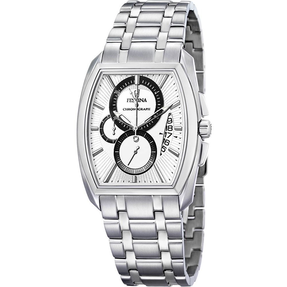 FESTINA Men's watch chronograph Silver Stainless Steel Bracelet F6757/1 