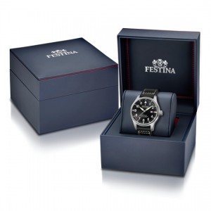 FESTINA Century Editon Automatic Ρολόι Ανδρικό Μαύρο Δερμάτινο Λουράκι F7000/3