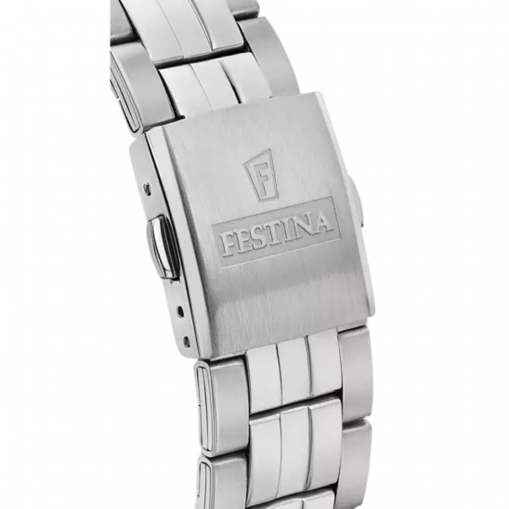 FESTINA Ρολόι Ανδρικό  Ασημί Ανοξείδωτο ατσάλι μπρασελέ F20425/3 