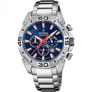 FESTINA Chrono Bike Ρολόι Ανδρικό Ασημί Ανοξείδωτο Ατσάλι Μπρασελέ F20543/4