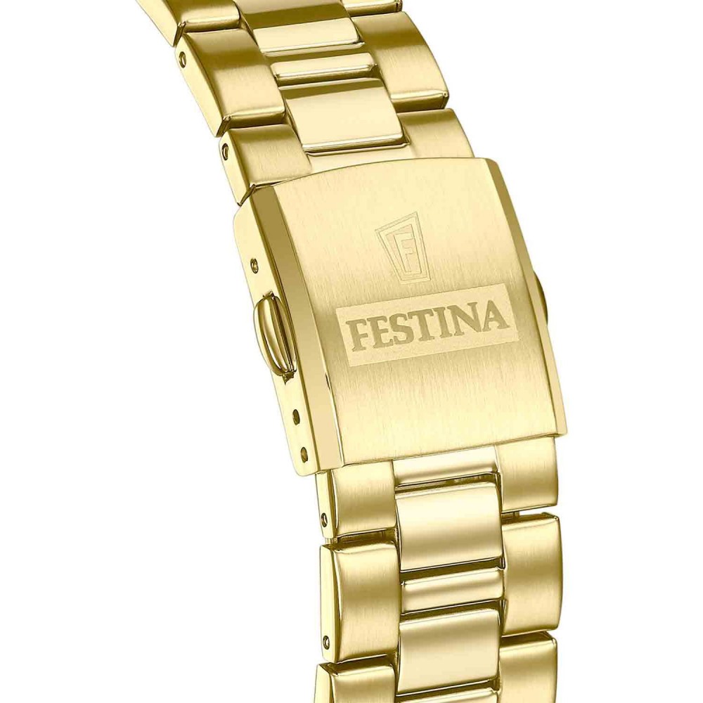 FESTINA Ρολόι Ανδρικό Επιχρυσωμένο Ανοξείδωτο Ατσάλι Μπρασελέ F20555/3