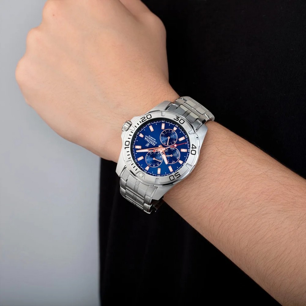 FESTINA Ρολόι Ανδρικό Ασημί Ανοξείδωτο Ατσάλι Μπρασελέ F20445/5