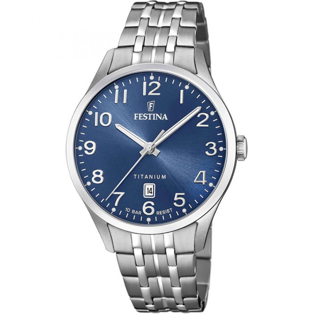 FESTINA Ρολόι Ανδρικό Ασημί Τιτάνιο μπρασελέ F20466/2