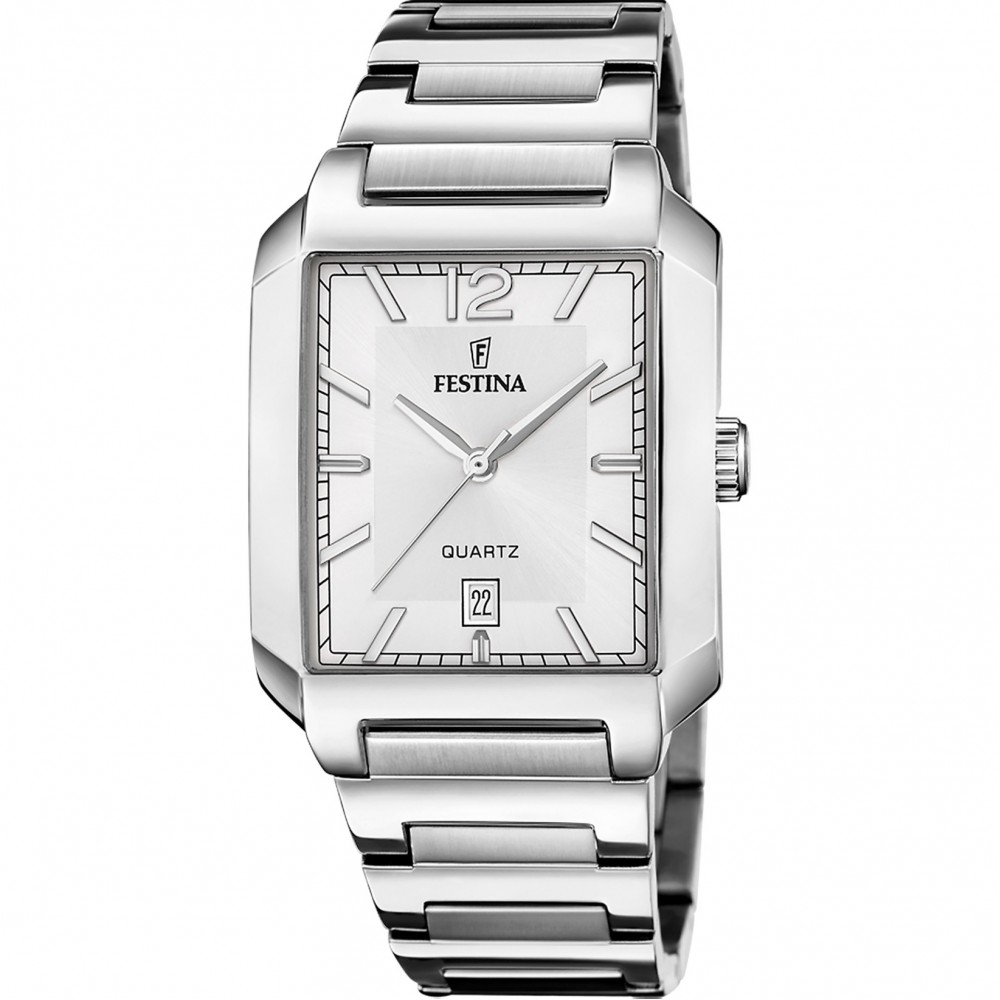 FESTINA Ανδρικό Ρολόι Ασημί Ανοξείδωτο Ατσάλι Μπρασελέ F20677/2