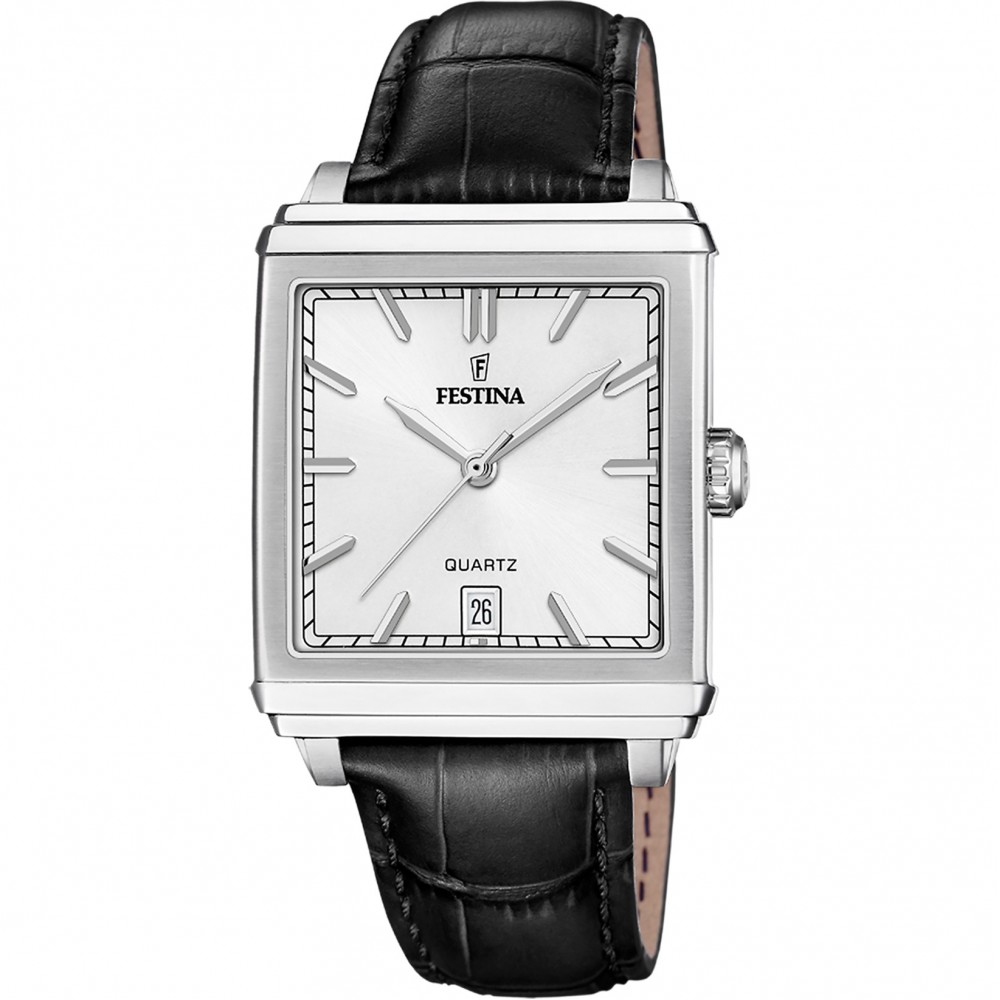 FESTINA Ρολόι Μαύρο Δερμάτινο λουράκι F20681/2