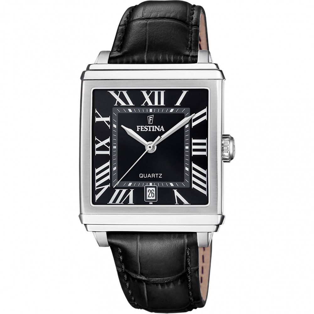 FESTINA Ρολόι Μαύρο Δερμάτινο λουράκι F20681/3