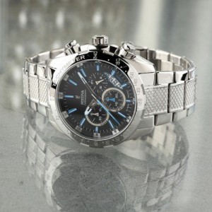 FESTINA Ανδρικό Ρολόι Χρονογράφος Ασημί Ανοξείδωτο Ατσάλι μπρασελέ F20668/6