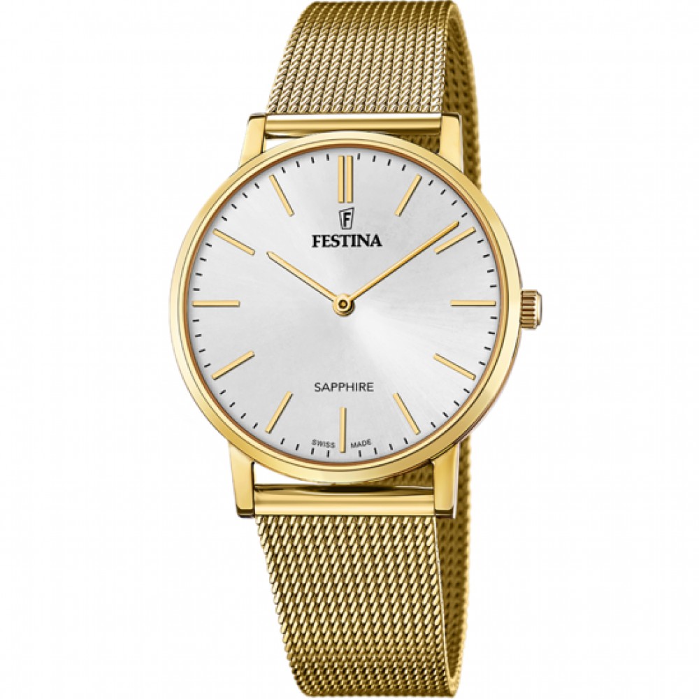 FESTINA Ρολόι Ανδρικό Επιχρυσωμένο Ανοξείδωτο Ατσάλι Μπρασελέ F20022/1