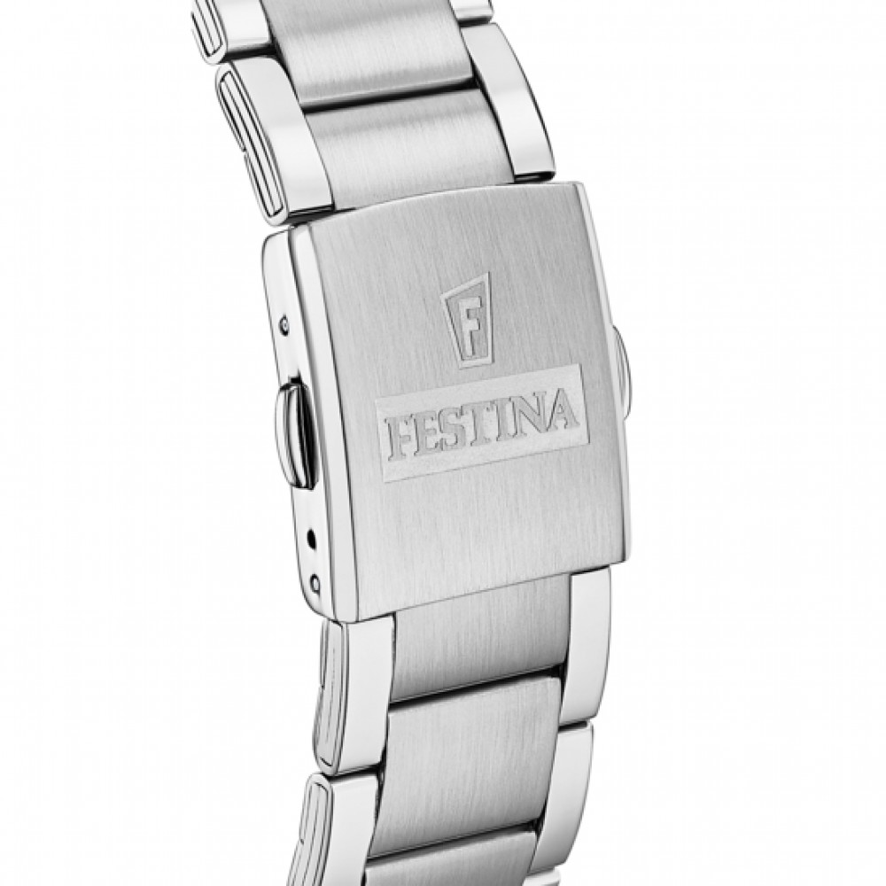 FESTINA Ρολόι Ανδρικό Ασημί Ανοξείδωτο Ατσάλι Μπρασελέ F20343/1