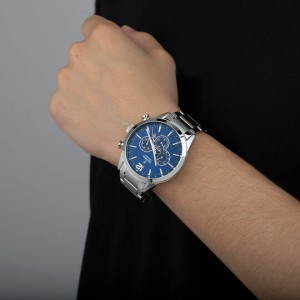 FESTINA Ρολόι Ανδρικό Ασημί Ανοξείδωτο Ατσάλι Μπρασελέ F20343/7