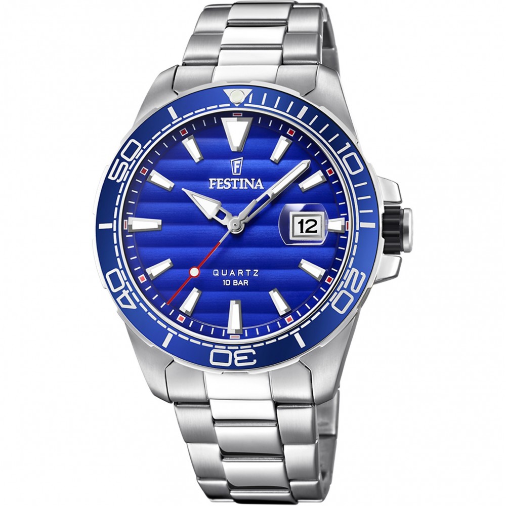 FESTINA Ρολόι Ανδρικό  Ασημί Ανοξείδωτο ατσάλι μπρασελέ F20360/1