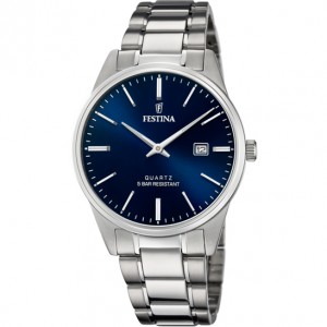 FESTINA Ρολόι Ανδρικό Ασημί Ανοξείδωτο Ατσάλι Μπρασελέ F20511/3