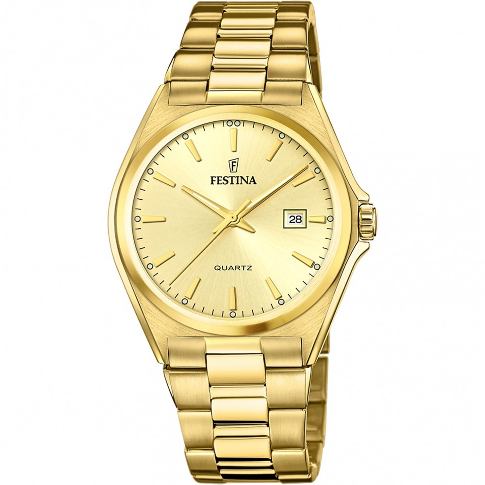 FESTINA Ρολόι Ανδρικό Επιχρυσωμένο Ανοξείδωτο Ατσάλι Μπρασελέ F20555/3