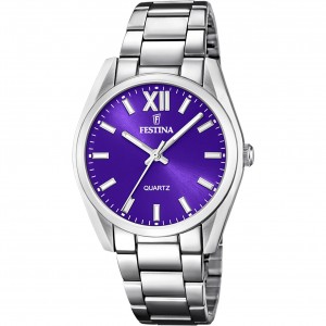 FESTINA Ρολόι Γυναικείο Ασημί Ανοξείδωτο Ατσάλι Μπρασελέ F20622/A