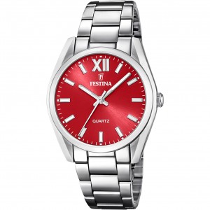 FESTINA Ρολόι Γυναικείο Ασημί Ανοξείδωτο Ατσάλι Μπρασελέ F20622/B