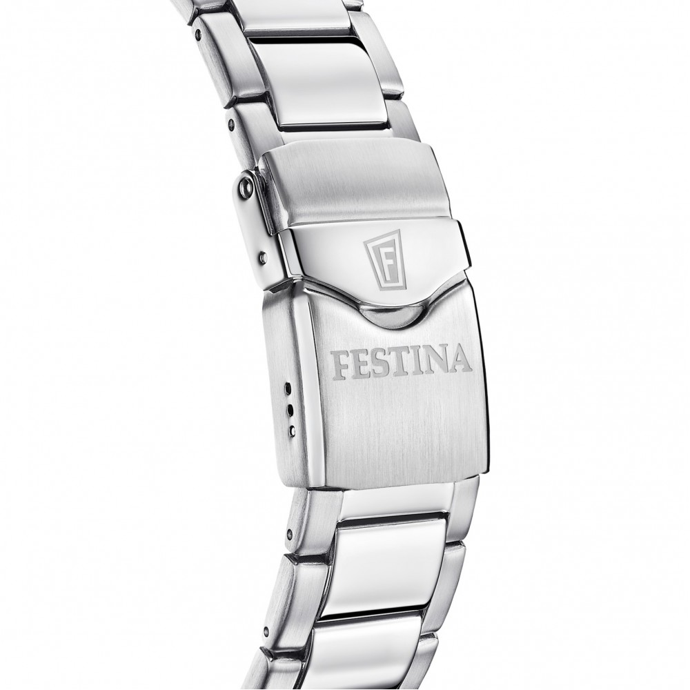 FESTINA Diver Ρολόι Ανδρικό Ασημί Ανοξελιδωτο Ατ΄σάλι μπρασελέ F20665/3