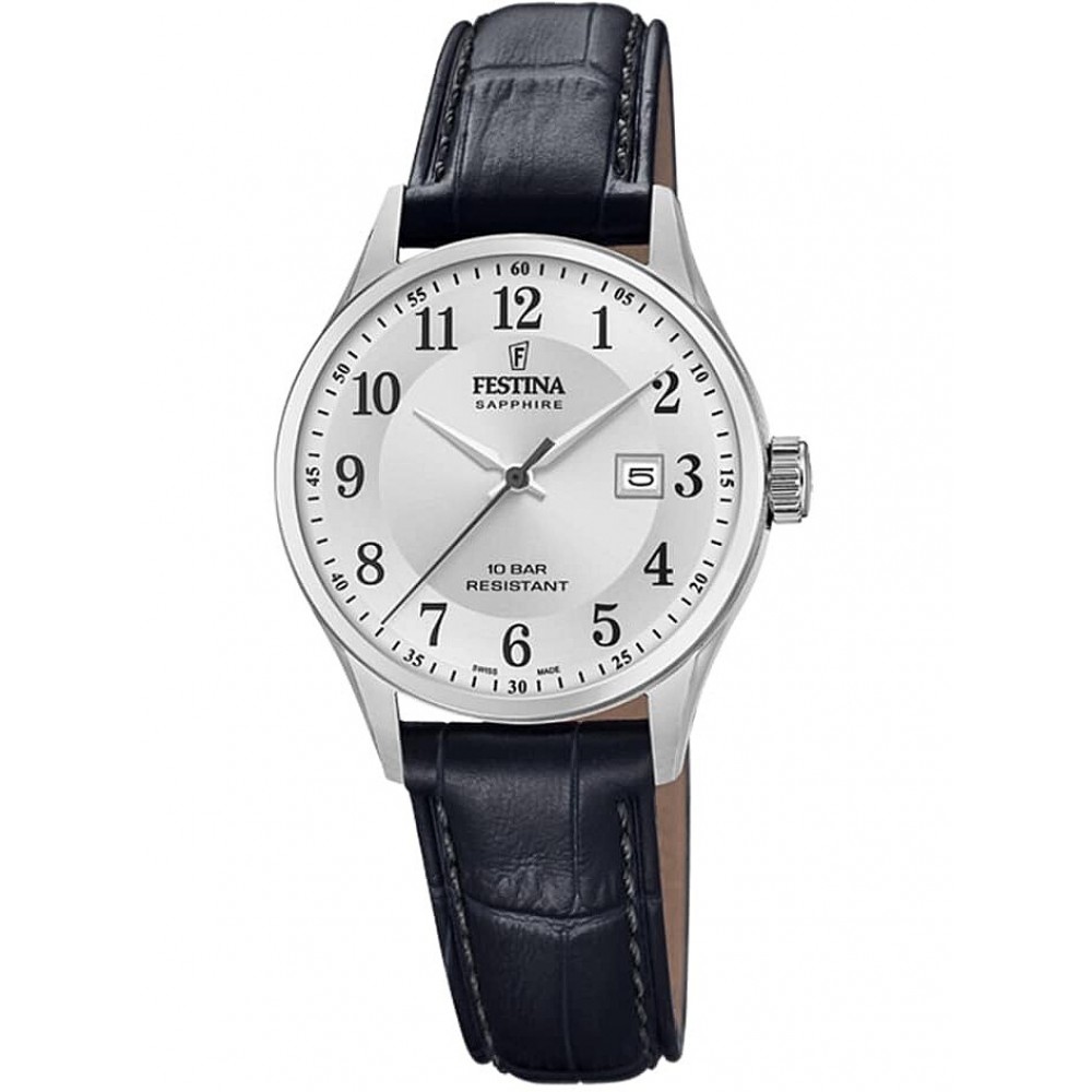 FESTINA Ρολόι Μαύρο Δερμάτινο Λουράκι F20009/5