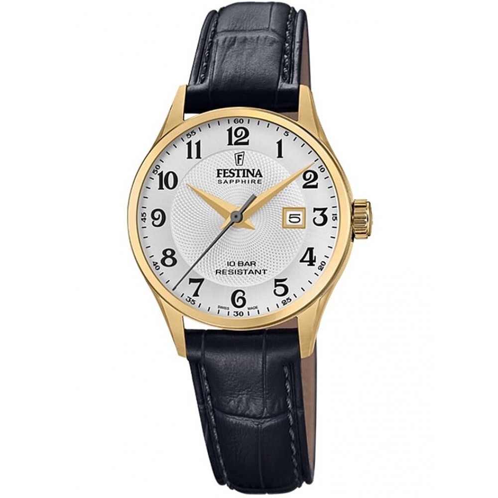 FESTINA Ρολόι Μαύρο Δερμάτινο Λουράκι F20011/5 FESTINA Ρολόι Μαύρο Δερμάτινο Λουράκι F20011/5