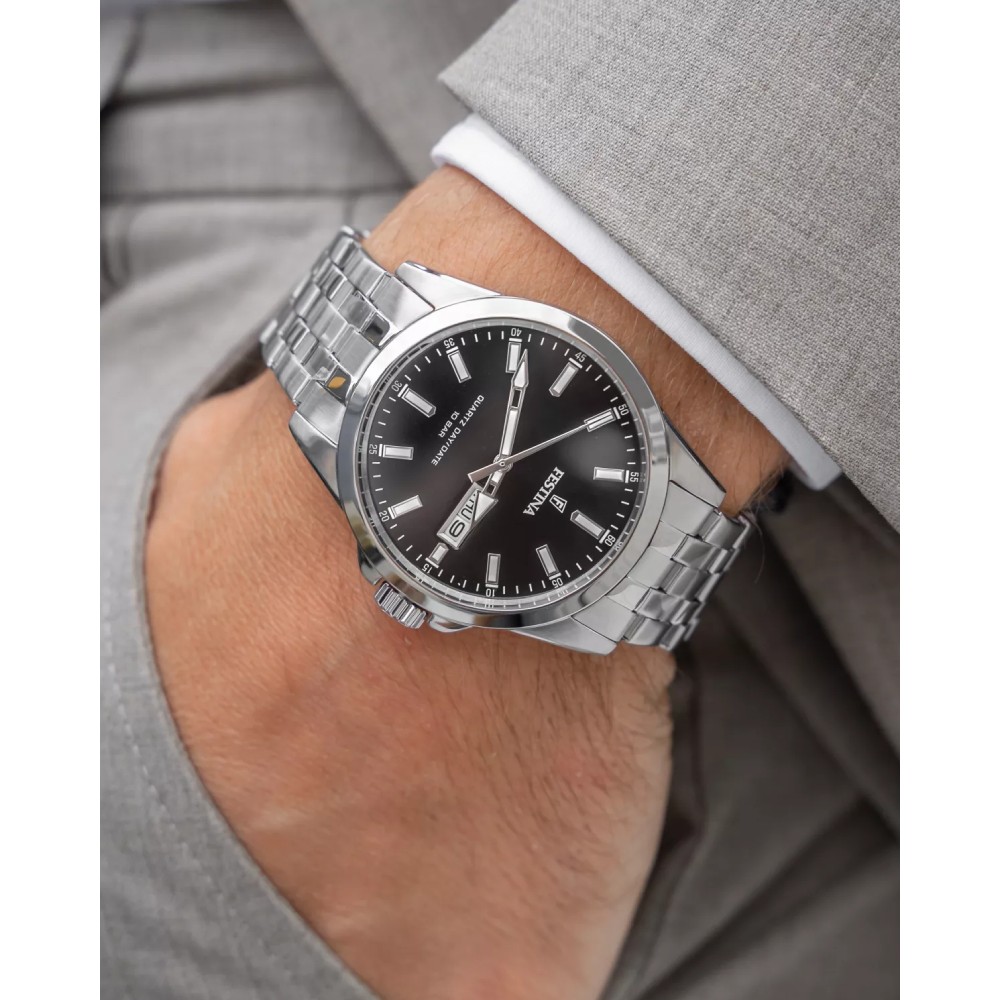 FESTINA  Ρολόι Ανδρικό Ασημί Ανοξείδωτο ατσάλι μπρασελέ F20357/4