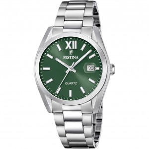 FESTINA Ρολόι Ανδρικό Ασημί Ανοξείδωτο Ατσάλι Μπρασελέ F20707/5