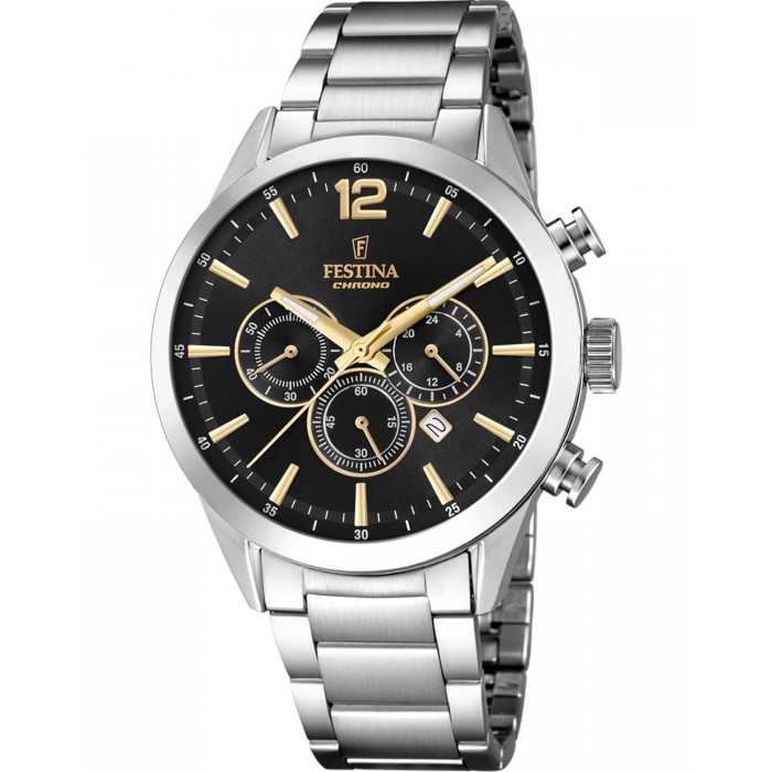 FESTINA Χρονογράφος Ασημί Ανοξείδωτο Ατσάλι Μπρασελέ F20343/4 FESTINA Χρονογράφος Ασημί Ανοξείδωτο Ατσάλι Μπρασελέ F20343/4