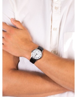 FESTINA Swiss Made Ανδρικό Ρολόι Μαύρο Δερματινο λουράκι F20007/1
