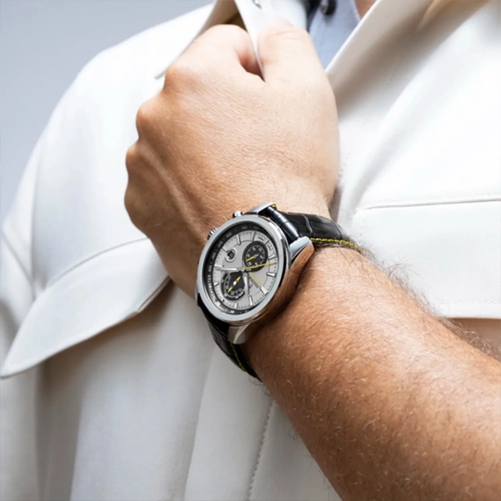 FESTINA Ανδρικό Ρολόι Χρονογράφος Μαύρο Δερμάτινο Λουράκι F20695/4